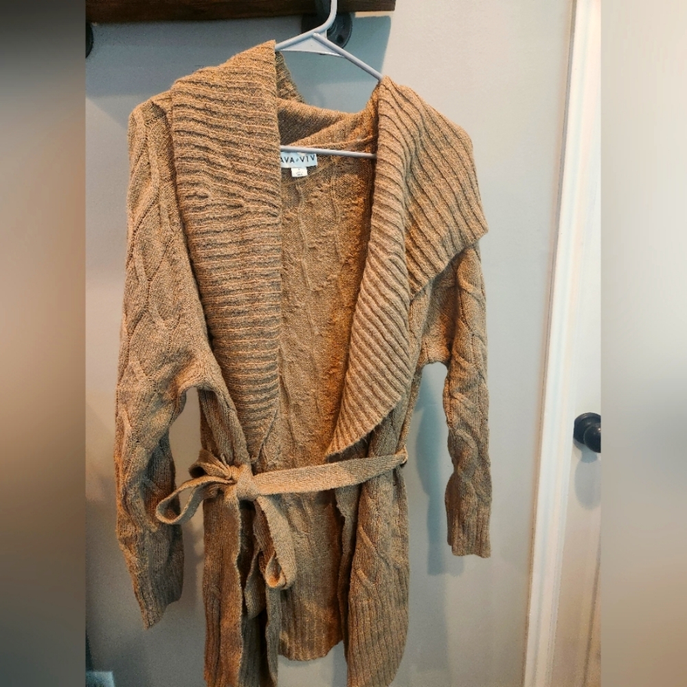 Ava & Viv Gold Cableknit Jacket